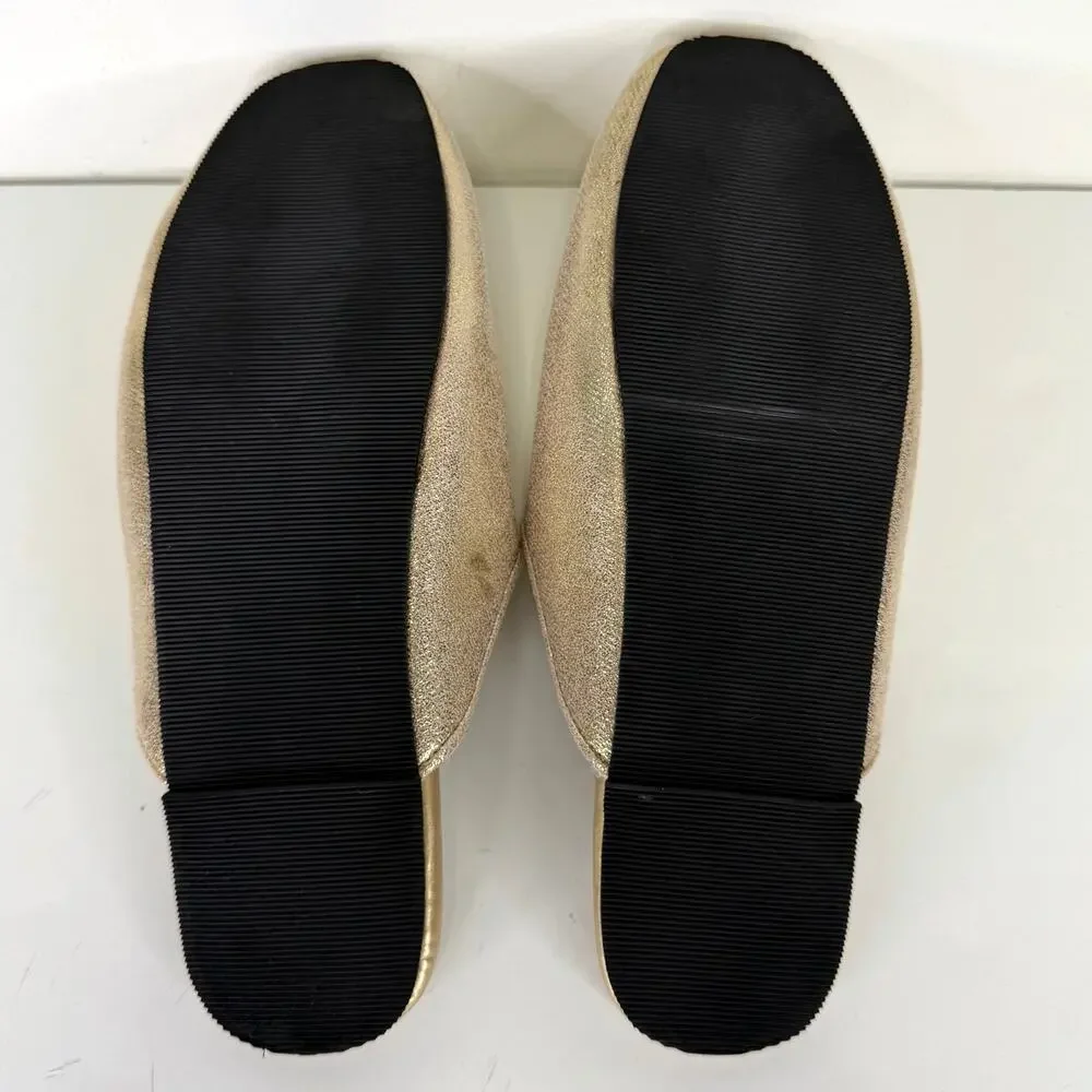 Laines London Mule Shoes Pearl Starfish & Lobster Brooches Cream Gold Size L 8/9